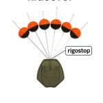 Guide Fil Truite Autobloquant Rigostop Fiquet Pêche Orange/Noir